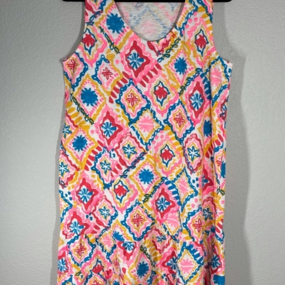 Fresh Produce Colorful Cotton Dress Large 22840